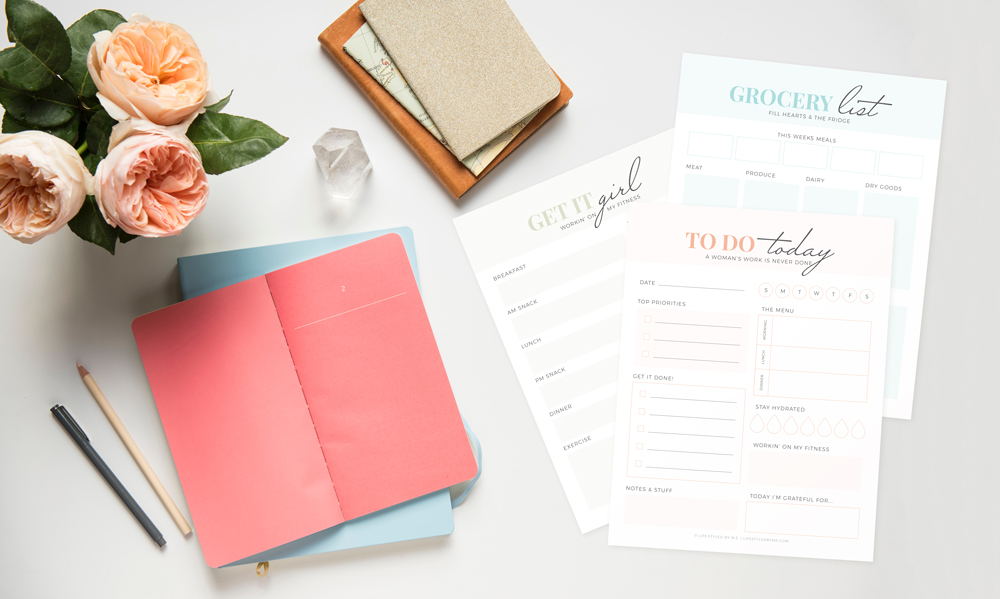 lifestyled by me organization free printables bundle preview featured